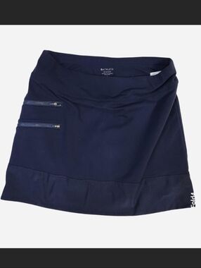 Athleta Tee Time Skort Navy Blue Medium Golf Tennis Hiking Pockets EUC